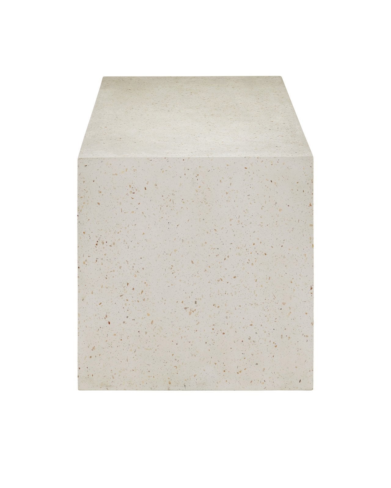 Carson Ivory Terrazzo Bench